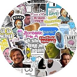 90's Kids Funny Meme Sticker Pack of 40 Stickers -Hilarious Viral Stickers Featuring Relatable Memes, Internet Humor, and Iconic Quotes for Laptops, Journals, Water Bottles, Phones, and More-image-4
