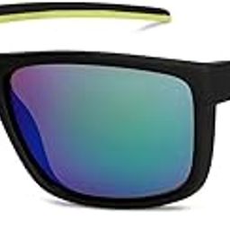 By Lenskart | Full Rim Rectangle Stylish Sunglasses | Polarized And Uv Protected | For Men And Women | Vc S14122-29