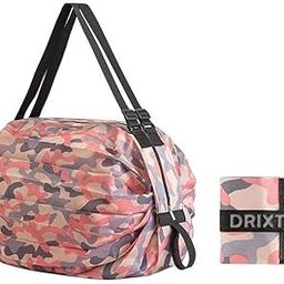 Foldable Travel Duffel Bag, Pink Camo Pattern, Compact Portable Design with Carrying Straps-image-45