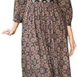 Cotton Ajrak Fit and Flare Dress-image-28