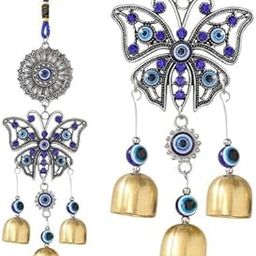 Crinum® Feng Shui Butterfly Evil Eye Wind Chime Hanging Bells for Window, Balcony, Home Decor, Bedroom, Living Room, Kitchen, Dining Room-image-88