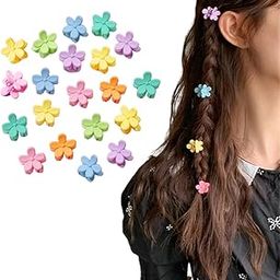 Flower Claw Clip, Fapiwen 20pcs Hair Clips For Women, Small Flower Clips, Mini Floral Hair Clips Beautiful Cute Princess Hair Accessories For Women Teens Kids Girls (Blend Colors)-image-67