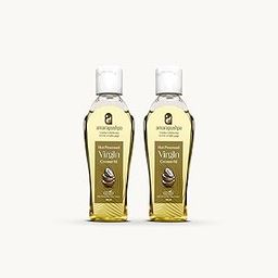 Amarapushpa Hot Processed Virgin Coconut Oil | Urukku Velichenna | Handcrafted in Brass Vessel | Baby Massage, Hair & Skin Care | 100% Pure & Natural | 100ml X 2-0
