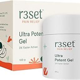 R3SET Ultra Potent Pain Relief Gel | 100% Natural Ingredients for Muscle, Joint, Back, Neck & Knee Pain | 2X Faster Action, Light Texture, No Side Effects, Safe for Daily Use - 100g-image-68