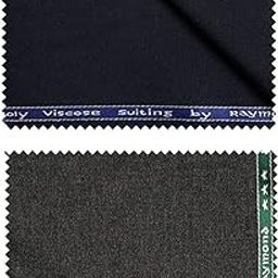 Raymond Men's Poly Viscose Unstitched Trouser Fabric (1.2 Meters, All weather Fabric ) (2 Trouser (Blue + Dark Grey))-image-45