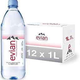 Evian Natural Spring Water, Naturally Filtered Spring Water in Large Bottles, (1 Litre x 12 Units)-image-19