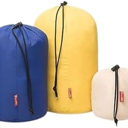 Adventure Worx Stuff Sacks (Pack of 3) | Polyester Multi-Purpose Drawstring Backpacks for Hiking, Travel & Gym | Available in Blue, Yellow and Cream-19