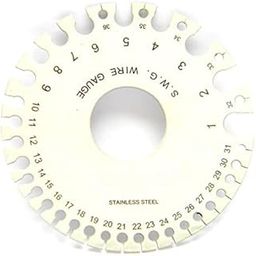 SWG Round Sheet Metal Wire Cable Gauge Standard Thickness Gauge with Very Clear Numbers and Letters (Round Wire Gauge)-24