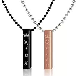 Chains For Men Black Silver Pendant Necklace For Boys Girls Chain Locket Mens Jewellery Chain For Men Women Anniversary Gift For Wife Jewellery Accessories For Women-picture-43