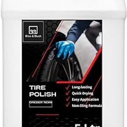 Tyre Shiner 5 L Black Tyre Shine - Long Lasting Tyre Gloss & Dirt Repellent Formulation | Prevents Fading and Cracks | Non-Greasy Pleasant Fragrance-image-93