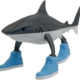 SQUISHCO Anime Figurine, Shark with Shoes Collectible, Creative Anime Figure,3D Printed Toys Perfect for Desk Figurine Decoration Collectible for Anime Fans and Kids-image-7