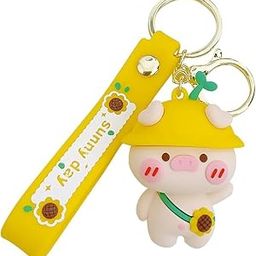 Cute pig [yellow] Kechains, Cartoon Style Keychain & Bag Charms Fun & Functional Accessories for Bags and Keys-image-93