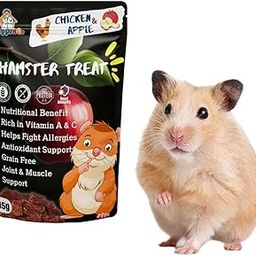 WiggleBoo Chicken & Apple Hamster Treat | Travel Friendly Pack | Protein Rich | Great Antioxidants | Crunchy Healthy Snacks | 30g-image-1