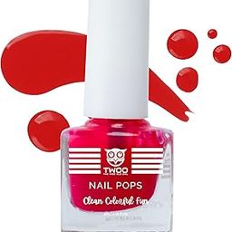 TWOO Nail Pops for Girls and Kids | Non-Toxic | Chemical-Free Nail Paint | Water-Based Easy Peel-Off | Child-Safe Formula Nail Polish for Children | Rebellious Red (5g)-image-56