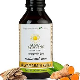 Kerala Ayurveda Nalpamaradi Keram 100ml | Face & Body Oil | Detan Oil | For All Skin Types| Suitable for All Skin Types | Removes Tan and Dark Spots | Heals Skin | With Nalpamara, Haridra, Usira, Amla, Manjistha, Raktachandana | Coconut Oil Base |-44