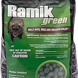 4 Pound : NEOGEN RODENTICIDE Ramik Mouse and Rat Nuggets Pouch, 4-Pound, Green-image-13
