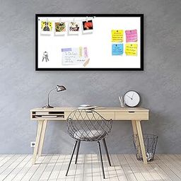 ArtzFolio Whites Family White Colour | Bulletin Board Notice Pin Board | Vision Soft Board Combo with Thumb Push Pins & Sticky Notes | Black Frame | 36 x 18 inch (91 x 46 cms)-image-21