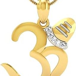 925 Sterling Silver Gold Plated Om Pendant for Men & Women With Cable Chain | Pure Silver Religious Locket for Good Health & Wealth-11