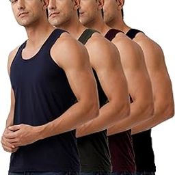 Men Fine Cotton Vest RN Sukra (4 pcs Combo)-image-32