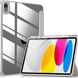 Robustrion Cover for iPad 11th (A16) / 10th Generation Cover Case (2025/2022) [Pencil Holder] (Right Side) [Auto Sleep Wake], Trifold Flip Stand Case for iPad 10th Gen / 11th Generation - Grey-image-90