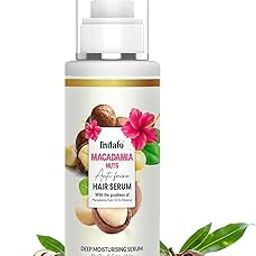 Indalo Macadamia Nuts Anti Frizz Hair Serum with Hibiscus, Deep Moisturising for Dry & Rough Hair Serum | Soft, Smooth & Shiny Hair for Men & Women - 100ml-image-83