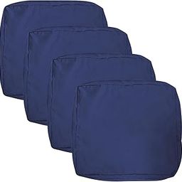 VAKADO Outdoor Waterproof Patio Cushion Covers Set of 6 Replacement Decorative Cushion Cases Decor for Garden Bench Porch Couch Tent(DarkBule, 24"X24"X4")-image-89