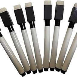 Club Bollywood®8Pcs Dry Wipe Pens Doodle Drawing Pen Rewritable for Office Gift Household Black Pen| Art Supplies | Drawing & Lettering Supplies |8 whiteboard Pen-3