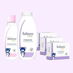 Softsens Baby Perfect Protect Duo Gift set (Soap + Oil + Powder, 300g + 200ml+200g)-image-7