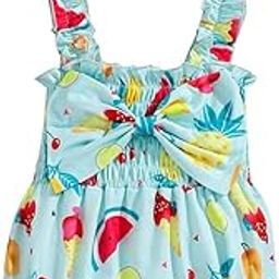 Girls Polyester Fruit Print Bodysuit With Headband in Blue Color-image-64