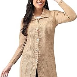 Women's Ladies Winter wear Woolen Self Cardigans Sweaters-image-71