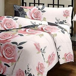 aqrate Reversible Brown Flower Printed Poly Cotton Double Bed Comforter Dohar/Blanket/Dohar/Quilt-image-6