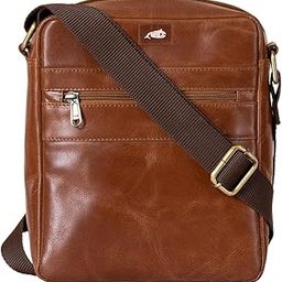 Leather Crossbody Messenger Bag, Brown, Adjustable Shoulder Strap, Multiple Compartments-image-80