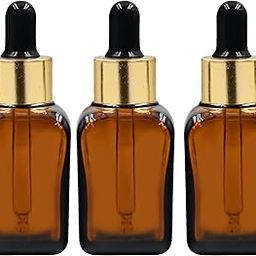Happy Packaging 50ML Amber Square Empty Glass Bottle | Glass Dropper | Gold Sleeve | Silcon Black Teat | Refillable | Leak Proof For Essential Oils | DIY Perfumes | DIY serums (3)-picture-49