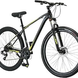 FitTrip Snyper 221 29T | 21 SPD Shimano Gearset | 100MM Lockout Suspension | Trioblade™ Dual Disk Brakes | 1030 Hi Ten Steel Alloy Frame w/Internal Cabling | Unisex (Lime Green)-16