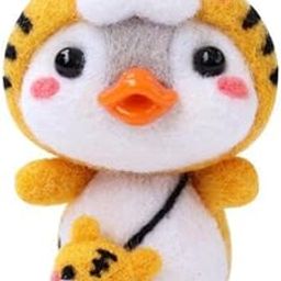 CALANDIS™ 2xAnimal Needle Felting Kit for Beginner with Basic Tools Penguin Tiger | Roving Wool & Fibers | Spinning & Felting | Needlecrafts & Yarn-picture-32