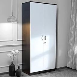 illfordd furniture Engineered Wood 2 Door Wardrobe With Drawers And Locker In Frosty White And Wenge Finish-image-21