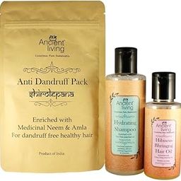 Ancient Living Organic Anti - Dandruff Combo pack - For a dandruff free healthy hair (Hair oil, Shampoo, Hair pack)-0