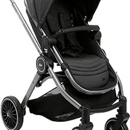 Chicco Best Friend Pro Stroller with Reversible Parent Facing Seat | 0 to 5 Years I Shock Absorber Wheels|Adjustable Handle|Extended Canopy with Highend Finish| (Pirate Black)-20