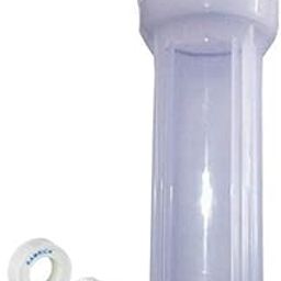 LATEXO 10 Inch Transparent Pre Filter Housing with 1/4" Elbow Connector and tefflon for Domestic Water Purifier-picture-19