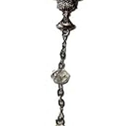 Slymet - Crystal Decade Rosary with 3.5 cm Crucifix Cross | Prayer Beads | Silver Chain | pathu mony kontha-image-52