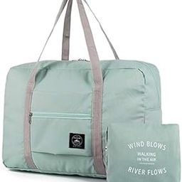 Travel Foldable Nylon Duffle Portable Waterproof Lightweight Carry On Luggage Sport Folding Duffle Bag Weekender Overnight Gym Sports Bag for Women's Girl (Multicolor)-image-22
