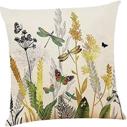 MYADDICTION Decorative Cushion Rustic Handcraft Linen Square Pillows for Office Home Sofa B-image-44