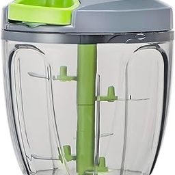 Plastic Kitchen Dori Handy Vegetable & Fruit Manual Chopper – 6 Stainless Steel Blades, 1L Capacity, Quick-Pull Salad Maker & Onion Cutter (Color May Vary)”-26