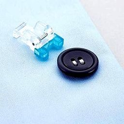 Jasol Button Stitch Plastic Foot Stitch for All Automatic Sewing Machines Snap On Button Presser Foot Suitable for Singer Usha Brother Pack of 1 (Blue Color)-image-25