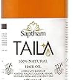 Saptham Taila 100% Natural Hair Oil-Made of 7 Oils with Goodness of Almond,Walnut,Castor,Sesame, Mustard, Neem & Coconut Oils|Non-Sticky & Non-Greasy Oil|20 times Stronger Hair|Nourishes Scalp-250ml-image-26