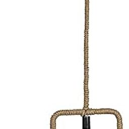 tu casa 220W HG-03 Holder Type e-27 Square Shape Jute Rope Pendent Light (Light Brown, 12x1x40", Bulb not Included)-image-44