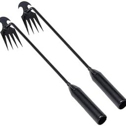 JD PRO Garden Weed Pulling Tool Uprooting Weeding Tool, 4 Teeth Weed Puller Tool Manganese Steel Garden Weeder Tool for Vegetable Gardening Planting (Black, 1 Pack, 16 inches)-image-89