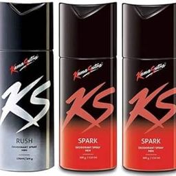 Kamakhya KamaSutra One RUSH and Two SPARK Deodorant Spray - For Men (150 ml, Pack of 3)-image-1