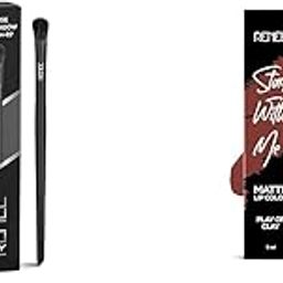 RENEE Professional Makeup Brush with Easy-to-Hold, Brush R7, 1PcStay With Me Matte Liquid Lipstick, Long Lasting, Non Transfer, Water & Smudge Proof, Light Weight Liquid Lipstick, Play of Clay, 5ml-63