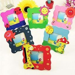 PartyToko wooden photo frame for kids/birthday return gifts/animal theme-Multi color (Pack of 03)-image-23